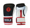 Title Leather Sparring Gloves: Black, White and Red